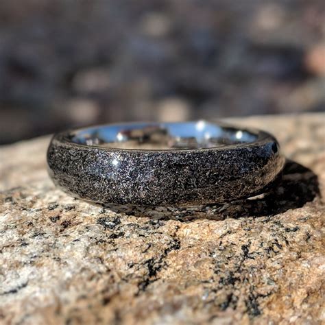 meteroite ring|ring made out of meteorite.